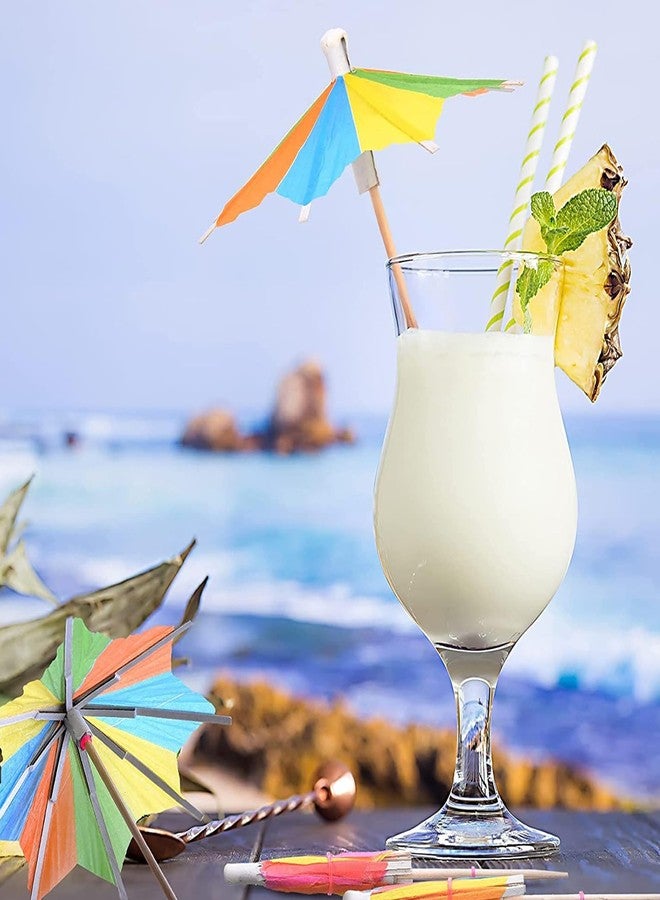 STEZHOU [4 Styles]160 PCS Drink Umbrellas Cocktail Picks Coconut Palm Cocktail Umbrellas Stirrers Tropical Cocktail Sticks for Drinks Fruit Hawaiian Party Decorations Cocktail Accessories. - Image 4